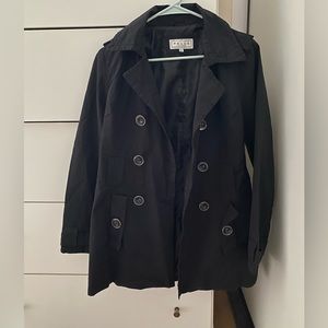 Black Button Rain Jacket